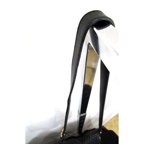 Vince Camuto Bailey Black Quilted Leather Flap Crossbody Handbag - Picture 6 of 13